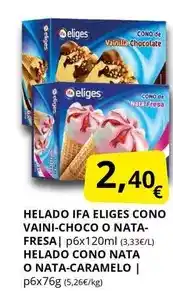 Supermercados MAS Eliges - helado ifa cono vaini-choco o nata fresa oferta