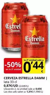 Supermercados MAS Estrella damm - cerveza oferta