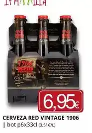 Supermercados MAS 1906 - cerveza red vintage oferta