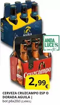 Supermercados MAS Cruzcampo - cerveza esp o dorada oferta