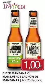 Supermercados MAS Ladrón de manzanas - cider manzana o manz.verde oferta