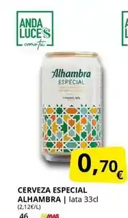 Supermercados MAS Alhambra - cerveza especial oferta