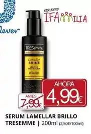Supermercados MAS Tresemmé - serum lamellar oferta