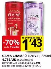 Supermercados MAS L'oréal - elvive oferta