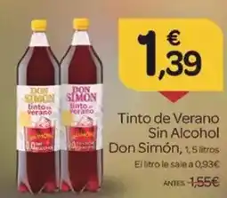 Supermercados El Jamón Don simón - tinto de verano sin alcohol oferta