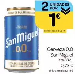 Supermercados El Jamón San miguel - cerveza 0,0 oferta