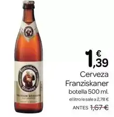 Supermercados El Jamón Franziskaner - cerveza oferta