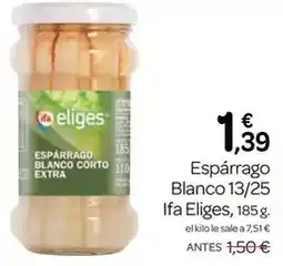 Supermercados El Jamón Ifa eliges - esparrago blanco 13/25 oferta