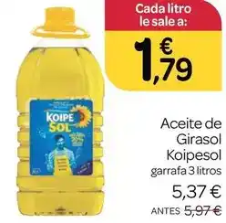 Supermercados El Jamón Koipesol - aceite de girasol oferta
