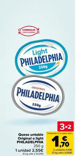 Carrefour PHILADELPHIA Queso untable Original o light oferta