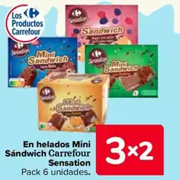Carrefour En helados Mini Sándwich Carrefour Sensation oferta