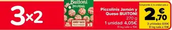 Carrefour BUITONI Piccolinis Jamón y Queso oferta
