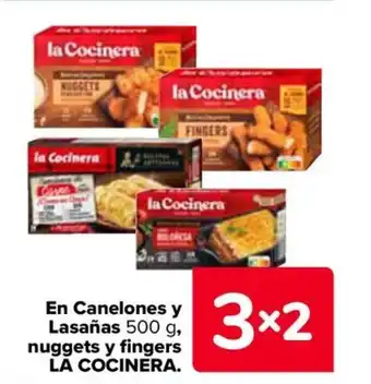Carrefour LA COCINERA En Canelones y Lasañas nuggets y fingers oferta