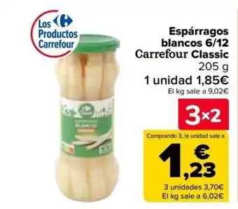 Carrefour Espárragos blancos 6/12 Carrefour Classic oferta