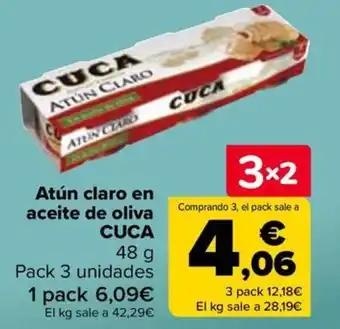 Carrefour CUCA Atún claro en aceite de oliva oferta