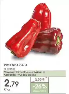 Supermercados Plaza Origen - pimiento rojo oferta