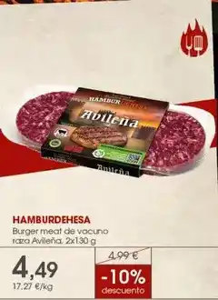 Supermercados Plaza Hamburger meat de vacuno oferta