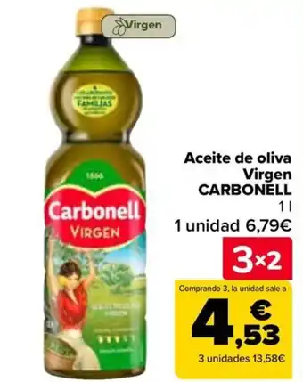 Carrefour CARBONELL Aceite de oliva Virgen oferta