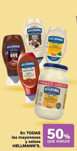 Carrefour HELLMANN'S En todas las mayonesas y salsas oferta