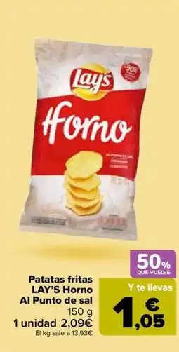 Carrefour LAY'S Patatas fritas Horno Al Punto de sal oferta
