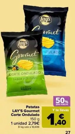 Carrefour LAY'S Patatas Gourmet Corte Ondulado oferta