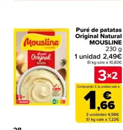 Carrefour MOUSLINE Puré de patatas Original Natural oferta