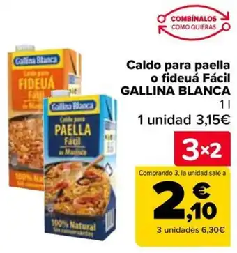 Carrefour GALLINA BLANCA Caldo para paella o fideuá Fácil oferta
