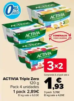 Carrefour ACTIVIA Triple Zero oferta