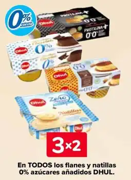 Carrefour DHUL En todos los flanes y natillas 0% azúcares añadidos oferta