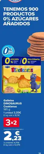 Carrefour DINOSAURUS Galletas Cookienss oferta