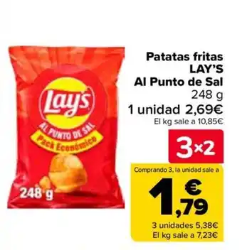 Carrefour LAY'S Patatas fritas Al Punto de Sal oferta