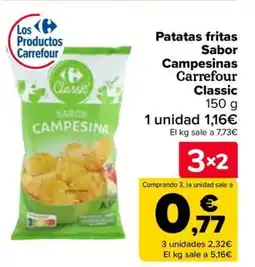 Carrefour Patatas fritas Sabor Campesinas Carrefour Classic oferta