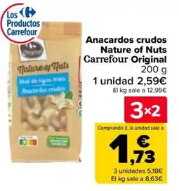 Carrefour Anacardos crudos Nature of Nuts Carrefour Original oferta