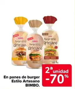 Carrefour BIMBO. En panes de burger Estilo Artesano oferta