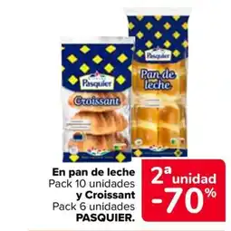 Carrefour PASQUIER En pan de leche y Croissant oferta