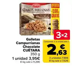Carrefour CUÉTARA Galletas Campurrianas Chocolate oferta