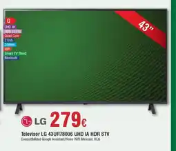 Hiper FROIZ LG Televisor 43UR78006 UHD IA HDR 8TV oferta
