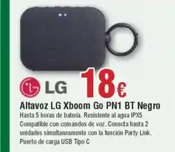 Hiper FROIZ LG Altavoz Xboom Go PN1 BT Negro oferta