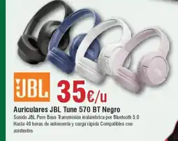 Hiper FROIZ JBL Auricales Tune 570 BT Negro oferta