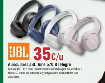Hiper FROIZ JBL Auricales Tune 570 BT Negro oferta