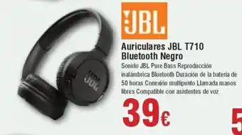 Hiper FROIZ JBL Auricales T710 Bluetooth Negro oferta