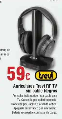 Hiper FROIZ Auricales Trevi RF TV sin cable Negros oferta