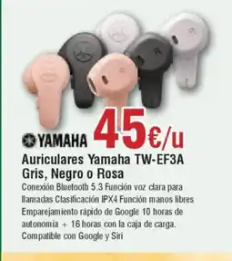 Hiper FROIZ YAMAHA Auriculares Yamaha TW-EF3A Gris, Negro o Rosa oferta