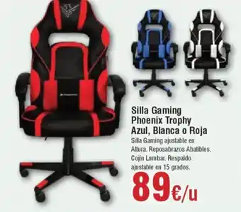Hiper FROIZ Silla Gaming Phoenix Trophy Azul Blanca o Roja oferta