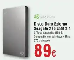Hiper FROIZ Disco Duro Externo Seagate 2Tb USB 3.1 oferta