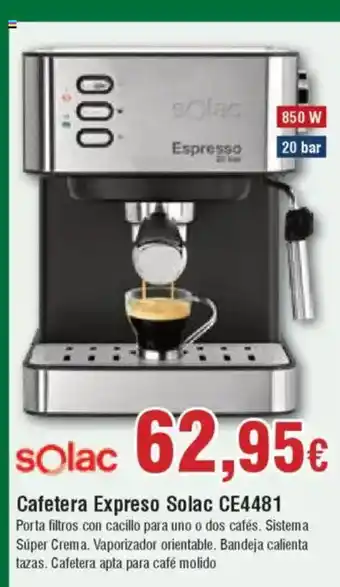 Hiper FROIZ SOLAC Cafetera Expresso CE4481 oferta