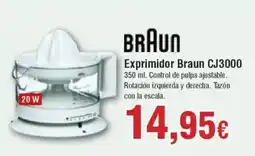 Hiper FROIZ BRAUn Exprimidor Braun CJ3000 oferta