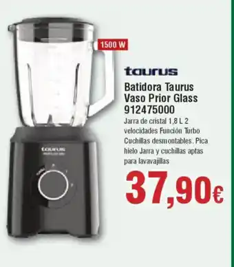 Hiper FROIZ TAURUS Batidora Vaso Prior Glass 912475000 oferta