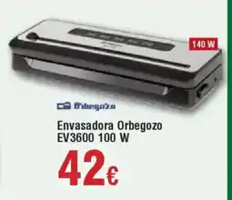 Hiper FROIZ Envasadora Orbegozo EV3600 100 W oferta