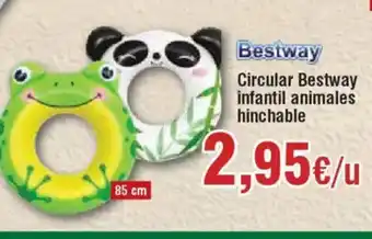 Hiper FROIZ BESTWAY Circular infantil animales hinchable oferta